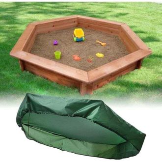 OEM Funda Protectora Hexagonal Para Arenero Con Cord&oacute;n Ajustable, A Prueba De Polvo, Para Arenero, Piscina De Jard&iacute;n Exterior (230 X 200 X 20 Cm) - Crezuo