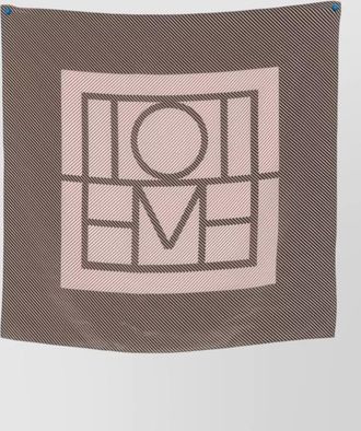 Toteme silk diagonal-stripe monogram foulard