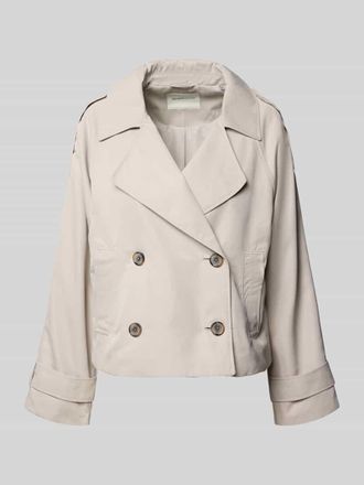 Tom Tailor Denim Regular Fit Trenchcoat mit Schulterriegeln in Beige, Gr&ouml;&szlig;e XS
