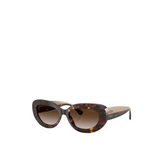 Chanel Oval Sunglasses - female - Chanel - Sunglasses - Brown - 53 MM - Accessories