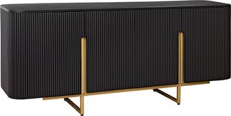 Global Interiors Handgefertigtes Design Sideboard Noola Black 160 x 75 cm