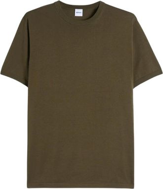 Aspesi T-shirt met ronde hals - Heren - T-shirts - Groen - XL - Katoen - Tops