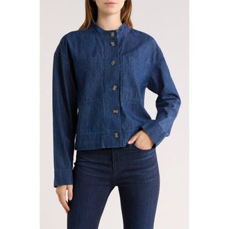 Melrose and Market Casual Denim Jacket in Medium Wash at Nordstrom Rack, Size Xx-Small