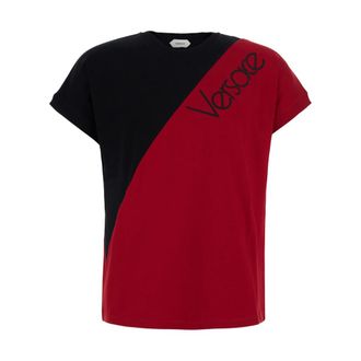 Versace Heren, Tops, Zwart, Maat: M Katoen