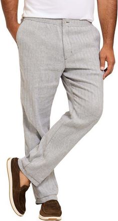 Tommy Bahama Beach Coast Stretch Linen & Cotton Pants in Bala Shark at Nordstrom, Size Lt