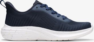 Clarks Izza Gebreide Navy Sneakers