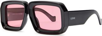 Loewe X Paulas Ibiza Dive Oversized Sunglasses - Black - One Size