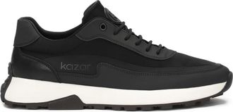 Kazar Zwarte herensneakers op een comfortabele zool - Heren - Sneakers - Zwart - 42 EU - Schoenen