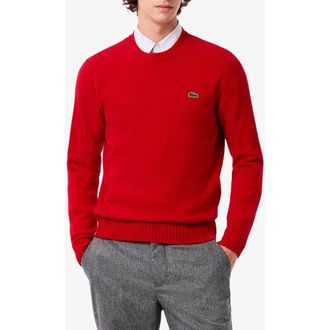 Lacoste Classic Fit Cashmere Crewneck Sweater in Red at Nordstrom, Size 6