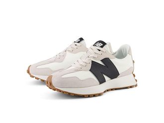 New Balance Classics 327 Womens Shoes Moonbeam/Black : 5.5 B - Medium, Suede/Synthetic