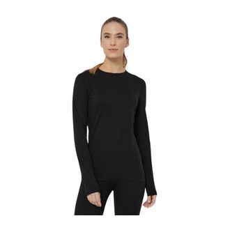 Icebreaker 200 Oasis LS Crewe - Dames - Thermokleding winter - Zwart - M - Wol - Fitness