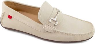 Marc Joseph New York Wall Street Leather Buckle Loafer in Off White Suede at Nordstrom, Size 8