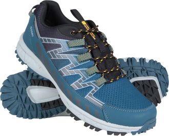 Mountain Warehouse Enhance Mens Waterproof Trail Running Shoes - Breathable, Soft, Comfortable & Durable Sneakers - for Spring Summer, Walking & Outdoors Mustard Adult S