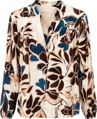2-Biz Overhemden, Dames, Veelkleurig, XL, Nylon, Melina Blouse