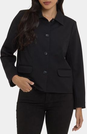 NYDJ Meredith Ponte Jacket in Black at Nordstrom, Size Xx-Small