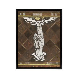 Artery8 Ulcerated Hand Painting Richard Roland Holst Framed Canvas Wall Art in Brown | Size: W24 x H32