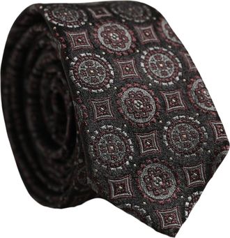 Dolce & Gabbana Geometric Silk Necktie - Purple