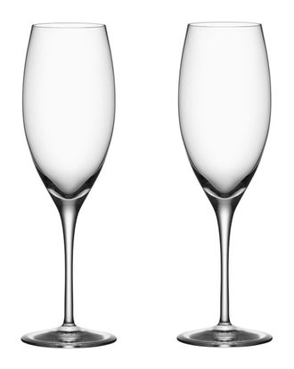 Orrefors Set Of 2 Premier Champagne Glasses