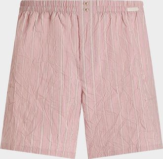 Dolce & Gabbana Men & apos;s Striped Crinkled Boxer Shorts