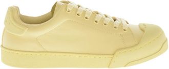 Marni Yellow Low Leather Sneakers