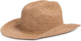 Brixton Odessa Packable Straw Cowboy Hat in Italian Clay at Nordstrom, Size X-Small/small