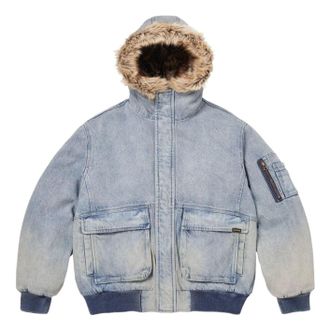 SUPREME SS26 Reversible Faux Fur Hooded Work Jacket Denim SUP-SS26-004-DNM