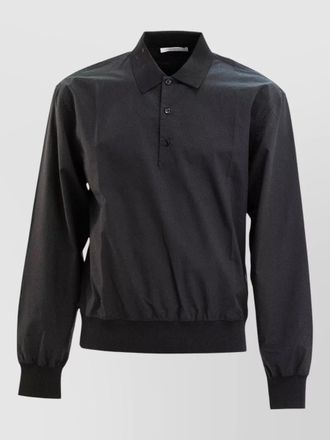 Givenchy long sleeve polo shirt ribbed trims