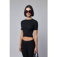 Courr&egrave;ges Top Buckle Rib Knit