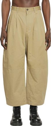 Comme Des Gar&ccedil;ons Curved Cotton Linen Chinos