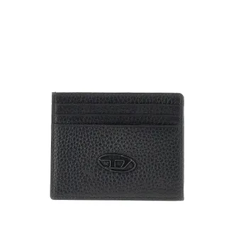 Diesel Grained leather cardholder Man One Size