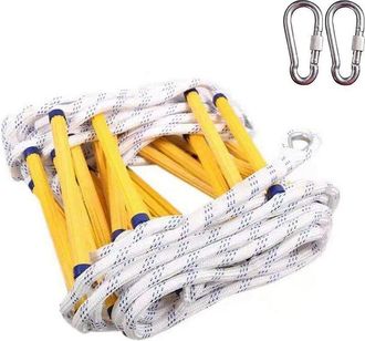 OEM Escalera De Cuerda Para Escape De Incendios, Escalera De Seguridad Contra Incendios Ign&iacute;fuga Con 2 Mosquetones - 3 M