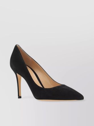 Gianvito Rossi 85 suede pointed toe stiletto heel pumps