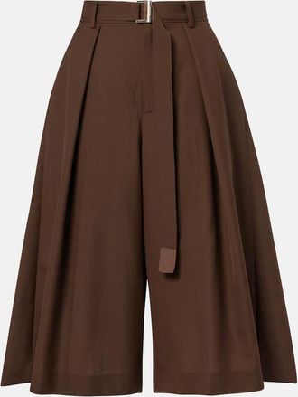 sacai Shorts con cintura a pieghe