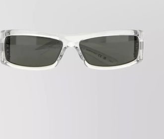 Gucci rectangular clear frame sunglasses