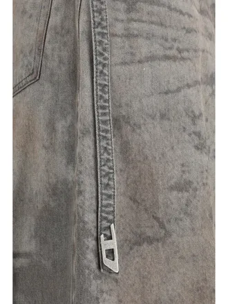 Diesel Womens Skirt De-Morika-Fsi Grey Lyocell