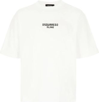 Dsquared2 Milano Loose Fit T-Shirt - Heren - T-shirts - Wit - XL - Katoen - Tops
