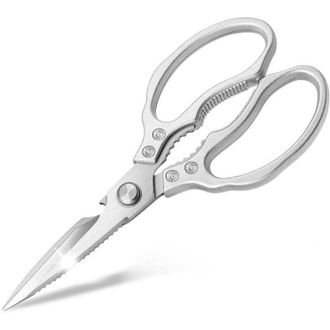 OEM Tijeras De Cocina Resistentes, Afiladas, Multifuncionales, De Acero Inoxidable Para Pollo, Aves, Pescado, Carne, Verduras Y Hierbas, Color Plata - Cre