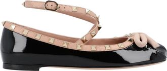 Valentino Rockstud Ballerina - Dames - Ballerinas - Zwart - 40 EU - Leer - Schoenen