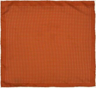 Anderson & Sheppard Mens Silk Polka Dot Pocket Square