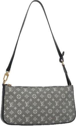Louis Vuitton Pre-owned Canvas pouches - Dames - Vintage Schoudertas - Grijs - ONE Size - Leer - Vintage
