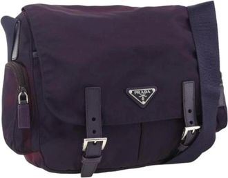 Prada Pre-owned Cross Body Bags, female, Purple, Size: ONE SIZE Pre-owned Vintage Shoulder Bag