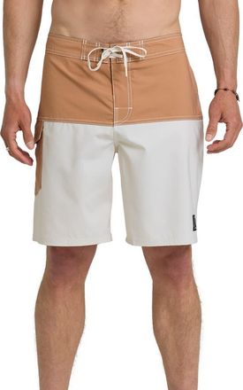 Quiksilver Original Blocked 19 Board Shorts in Bone White at Nordstrom, Size 36