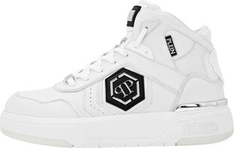 Philipp Plein Predator Hi-top Sneakers - unisex - Sneakers - Wit - 40 EU - Leer - Schoenen