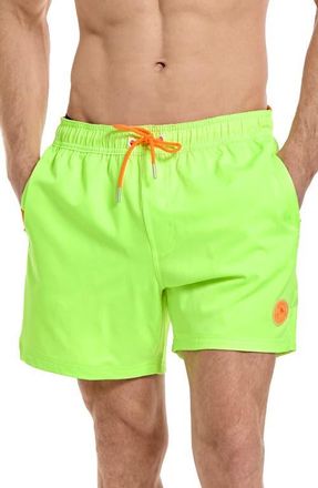 OppoSuits Neon Lucky Lime Swim Trunks in Green at Nordstrom, Size X-Large