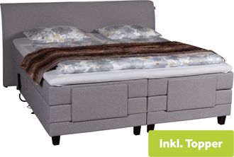 Schubiger M&ouml;bel Boxspringbett Eneas Grau