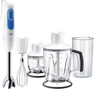 Braun Batidora De Inmersi&oacute;n Mq3045wh Con 2 Picadores - Aperitivo - Blanco Y Azul