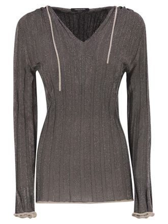 Fabiana Filippi Lurex-Kapuzenpullover