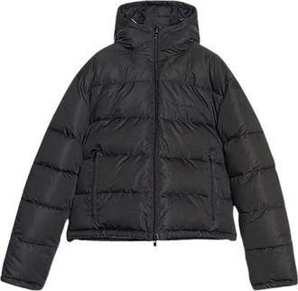 Balenciaga Gewatteerde donsjas met opvouwbare capuchon - Heren - Winterjassen - Zwart - M - Polyester - Jassen