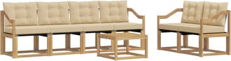 vidaXL Conjunto De Sof&aacute;s De Exterior 7 Uds. Y Beige Vidaxl