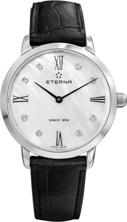Eterna Eternity Lady - Dames - Horloges - Zwart - ONE Size - Leer - Accessoires